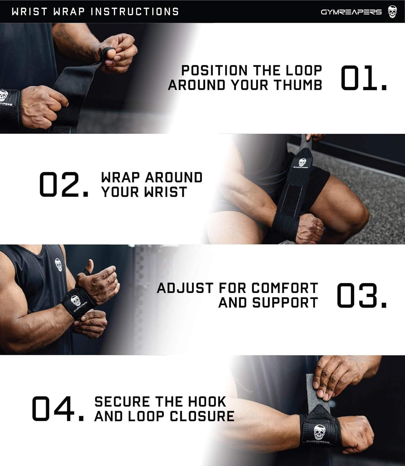 Weightlifting Wrist Wraps (IPF Approved) Professional Quality Wrist Support with Heavy Duty Thumb Loop - Best Wrap for Powerlifting Competition, Strength Training, Bodybuilding